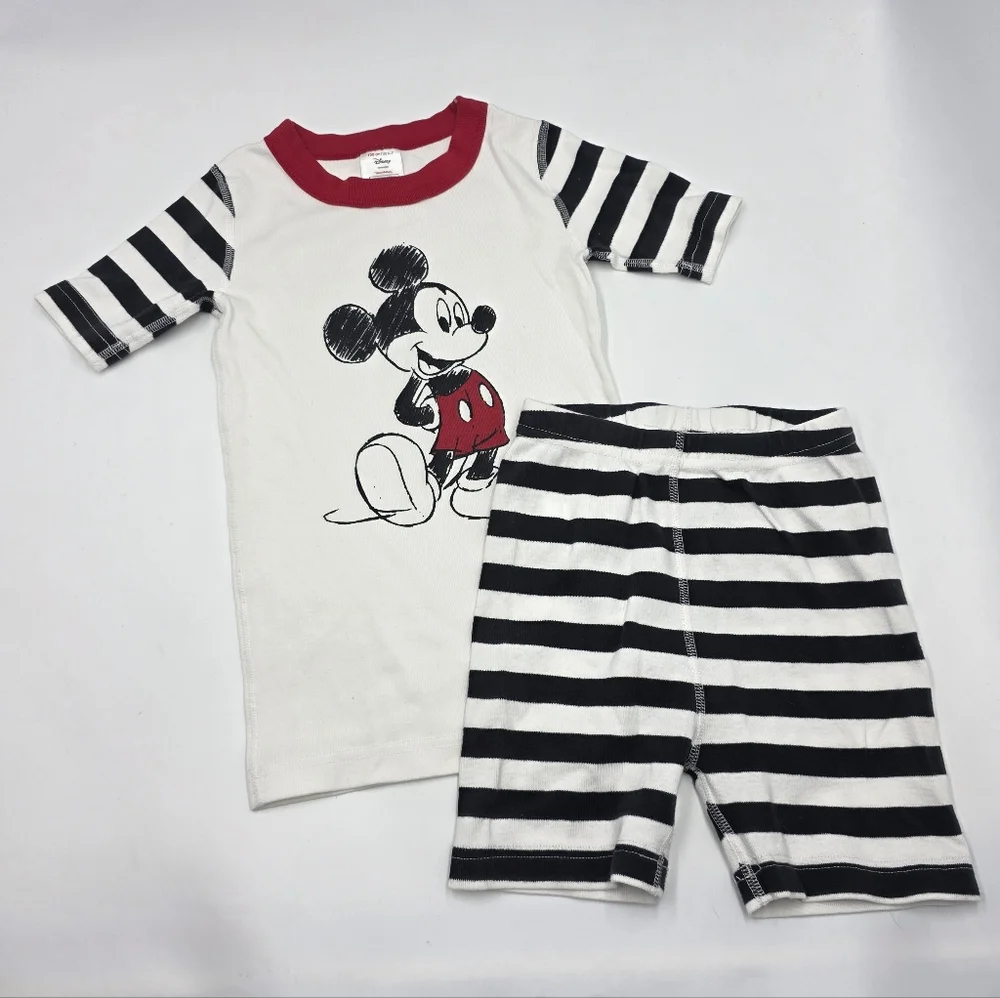 Hanna Andersson x Disney Mickey Mouse short john pajamas size 6-7